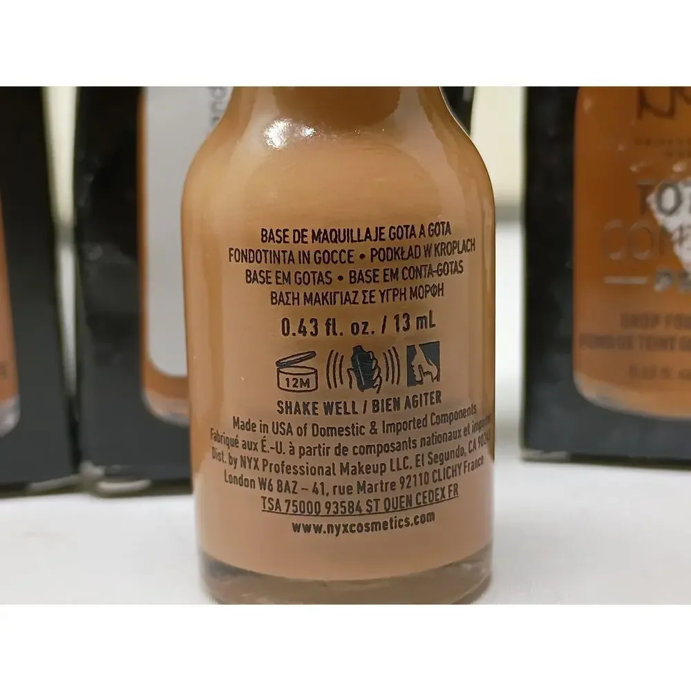 NYX Total Control Pro Drop Foundation - Camel - 5 Pack - New